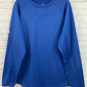 Majestic 26591 Adult's 100% Polyester Sweatshirt Royal Blue Medium