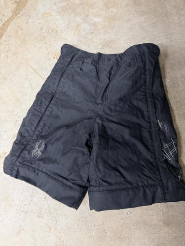 Youth Size 10 Spyder Ski Training Shorts, Full Zipper Sides for Easy On/Off Race Suit!