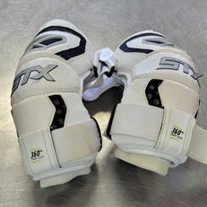 Used STX CELL V Lacrosse Arm Pads/Guards White MD 11497-S000153232