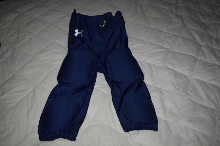 Under Armour Integrated Compression Football Pants, Blue, Youth Large
