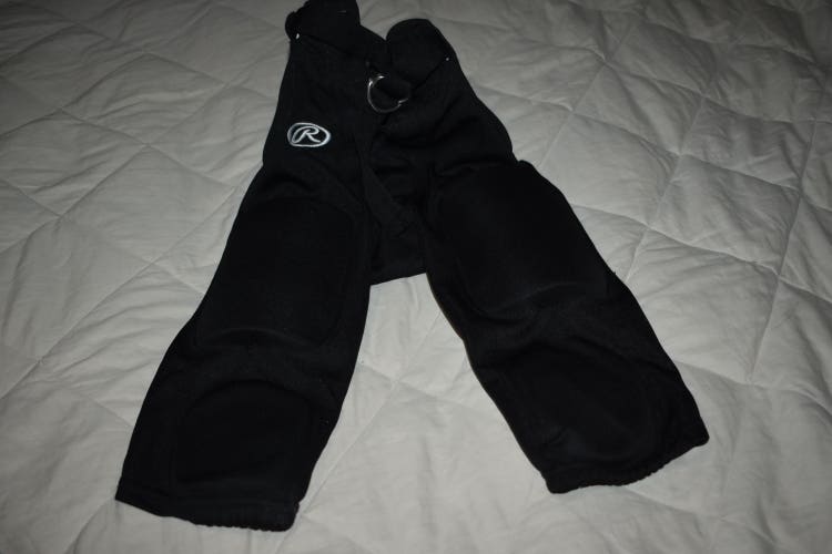 Riddell Integrated Football Pants, Black, Youth Small