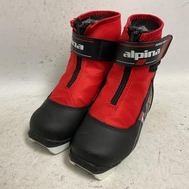 Used Alpina 5959-1K Boys NNN XC Ski Boots Black YT-11 11855-S000193311