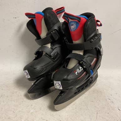 Used Fila J-ONE ICE Boys Softboot Skate Black And Red Adjustable 11855-S000193313