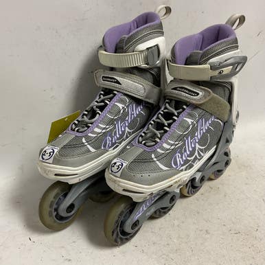 Used Rollerblade SPITFIRE XT G ADJ 2-5 Junior Rec Fitness Skates Silver Adjustable 11855-S000193303