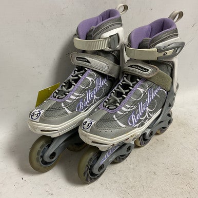 Used Rollerblade SPITFIRE XT G ADJ 2-5 Junior Rec Fitness Skates Silver Adjustable 11855-S000193303