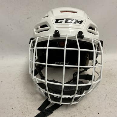 Used CCM TACKS 710 Helmet Cage Combo White SM 11855-S000193298