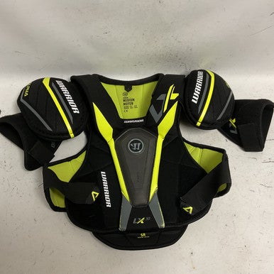 Used Warrior ALPHA LX30 Senior Shoulder Pads Black And Neon Green MD 11855-S000193277