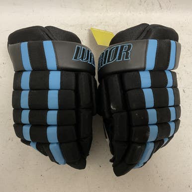 Used Warrior PRO SERIES Senior Gloves Black And Carolina Blue 13" 11855-S000193227