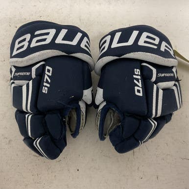 Used Bauer SUPREME S170 Youth Gloves Navy Blue 8" 11855-S000193190