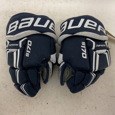 Used Bauer SUPREME S170 Youth Gloves Navy Blue 8" 11855-S000193190