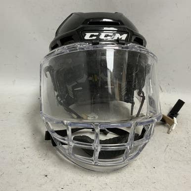 Used CCM TACKS 910 Helmet Full Visor Combo Black MD 11855-S000193185