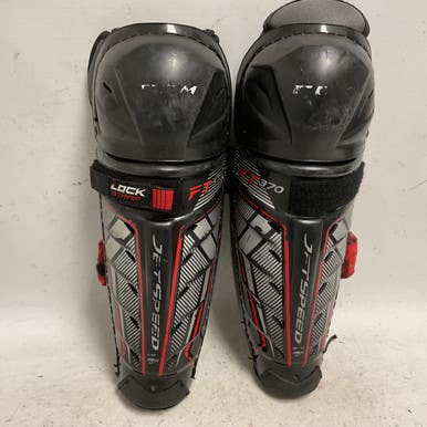 Used CCM JETSPEED FT370 Junior Shin Guards Black 11" 11855-S000193187