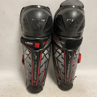 Used CCM JETSPEED FT370 Junior Shin Guards Black 11" 11855-S000193187