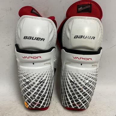 Used Bauer VAPOR LIL ROOKIE Youth Shin Guards White 8 1/2" 11855-S000193186