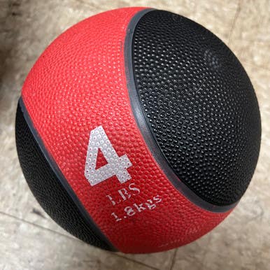 Used 4lb Medicine Ball Black And Red 11855-S000193154