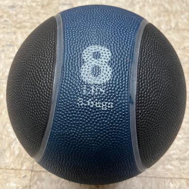 Used 8lb Medicine Ball Black And Navy Blue 11855-S000193152