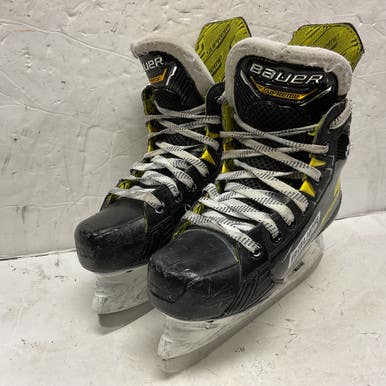 Used Bauer SUPREME M4 Junior Hockey Skate Black And Yellow Junior 03.5 11855-S000193146
