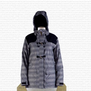 Ride Womens Cappel Thunder Shell Snowboard Jacket Medium Smoke Stripe Print