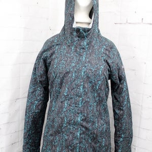 Ride Brighton Snowboard Jacket, Women's Medium, Blue / Black Stencil Print New