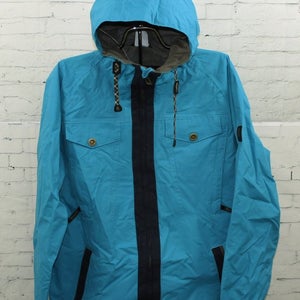 Ride Mens Cappel Riot Shell Snowboard Jacket Large Seaport Blue Dobby New