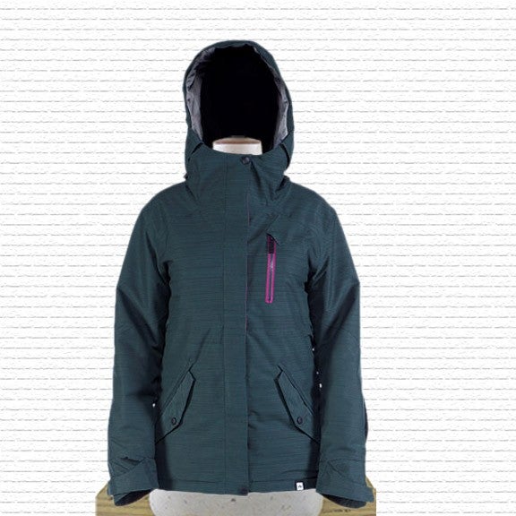 Ride Magnolia Insulated Snowboard Jacket Womens Medium Dark Pine Green Slub New