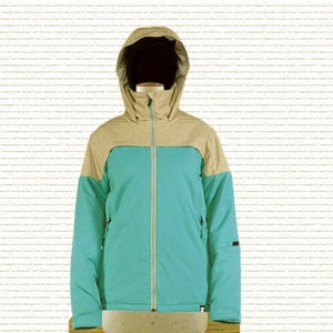 Ride Cedar Insulated Snowboard Jacket Womens Medium Aqua and Tan New