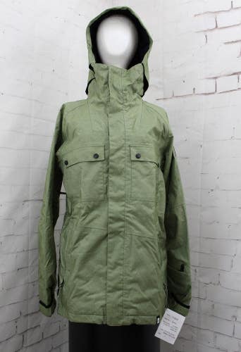Ride Rainier Snowboard Jacket, Men's Large, Fatigue Olive Jersey Melange