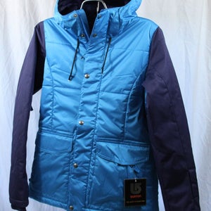 New Burton TWC Snuggle Muffin Snowboard Jacket Women's Small Blu-Ray / Hesher