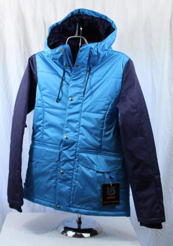 New Burton TWC Snuggle Muffin Snowboard Jacket Women's Small Blu-Ray / Hesher