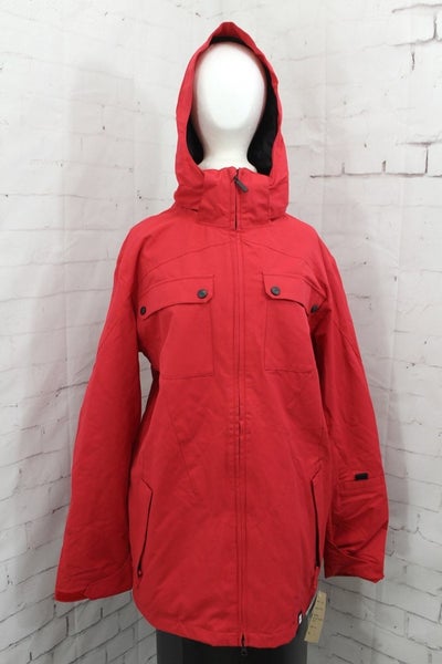 Ride Ballard Shell Snowboard Jacket, Men's Size Large, Red Twill New