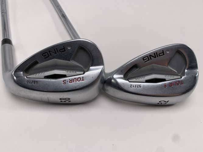 Ping Tour-S Chrome Wedge Set 52* 12 | 58* 10 Black Dot Cushin Wedge Mens RH