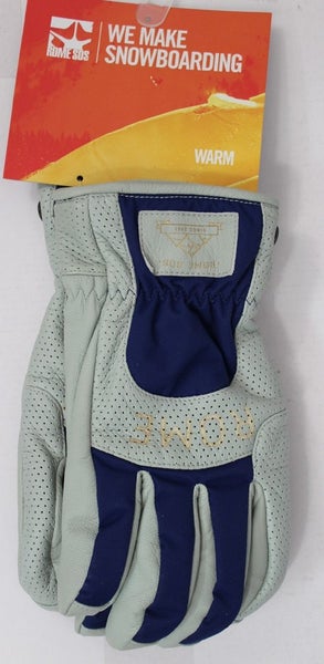Rome The Hoss Snowboard Gloves Men's Large Denim Gray New