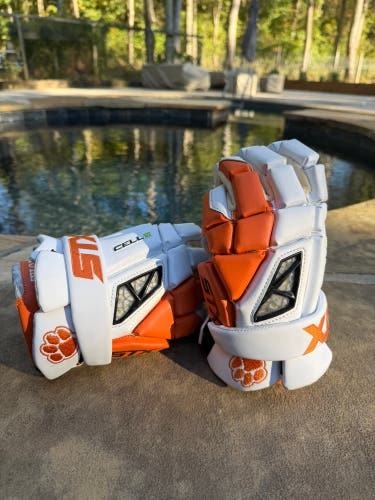 Clemson Tigers STX Goalie Gloves Large 13”