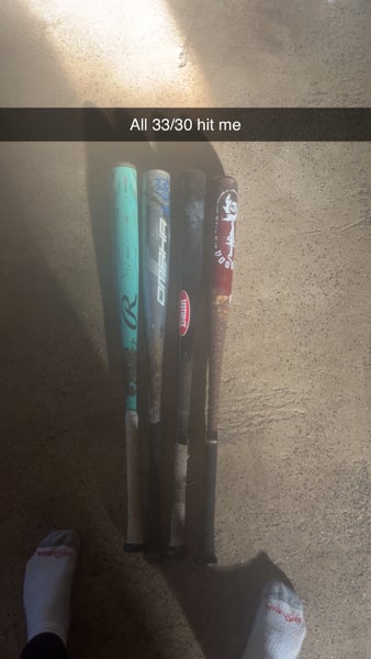 33/30 bbcors Baum Rawlings DeMarini Louisville slugger
