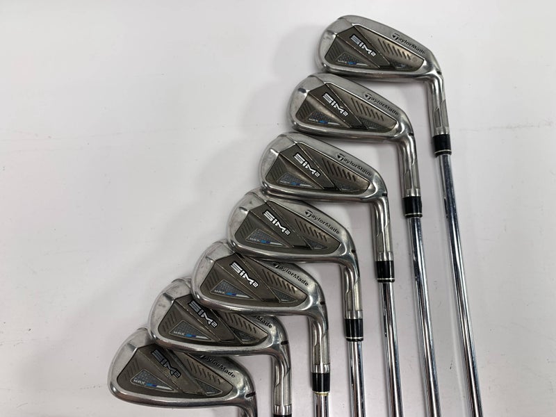 TaylorMade SIM2 MAX Iron Set 5-PW+GW KBS Max MT 85g Regular Steel Mens RH