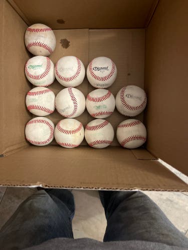 Diamond Baseballs mixed 12 Pack (1 Dozen) w/1 Rawlings ball