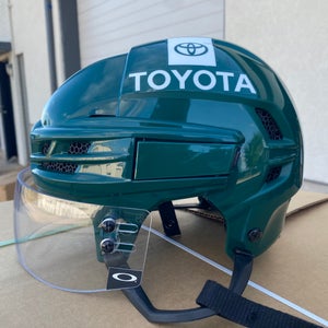 CCM SUPER TACKS X Pro Stock Hockey Helmet Green Small Visor Combo 7332