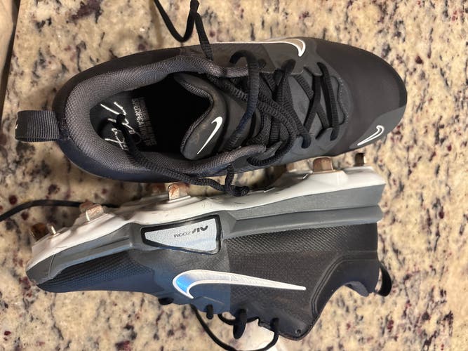 Black Men's Size M 10.0 (W 11.0) Adult Nike Force zoom trout 9 pro Low Top Metal (New)