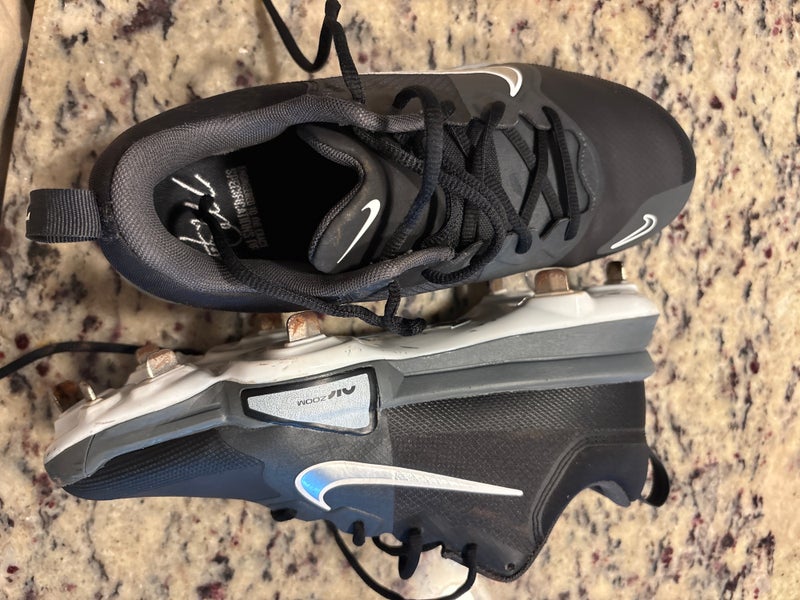 Black Men's Size M 10.0 (W 11.0) Adult Nike Force zoom trout 9 pro Low Top Metal (New)
