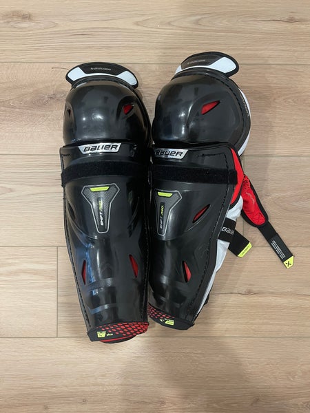 Senior Bauer Shift Pro 14" Shin Pads (Used) with Pro Stock liner