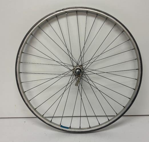 Vintage Araya 36-Spoke Silver Aluminum 26" QR Front Wheel Sansin Sealed Hub