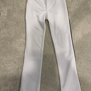 Mizuno Youth Premier Pro Piped G2 Baseball Pants - Grey-Black - Youth XL