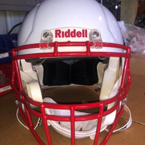 USED RIDDELL SPEED ADULT HELMET - LARGE - METALLIC WHITE