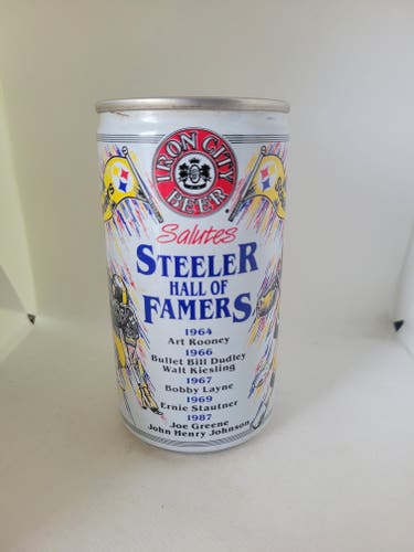 Vintage Iron City Beer Steelers Hall of Famers Commemorative Can