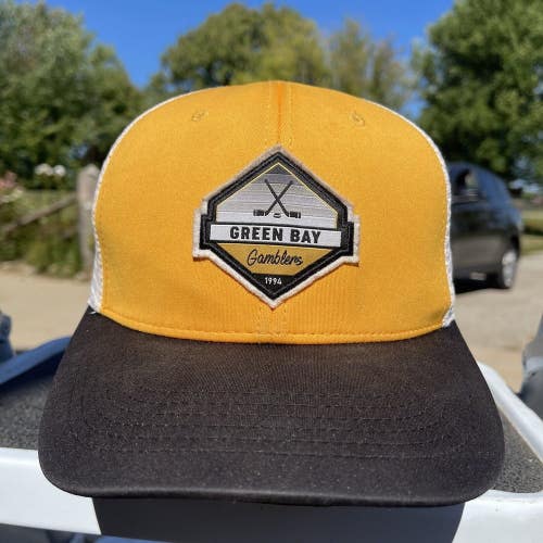 Green Bay Gamblers Hockey Hat Snapback Mesh Trucker Cap Wisconsin