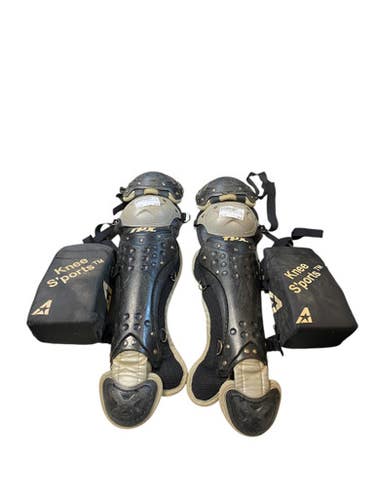 Used USA TPX SHIN GUARDS Catchers Leg Guards Black Junior 11706-S000365861