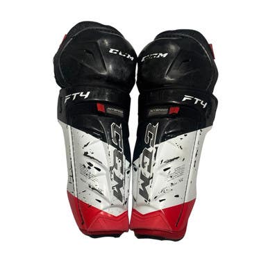 Used CCM JETSPEED FT4 Intermediate Shin Guards Black 14" 11406-S000105828