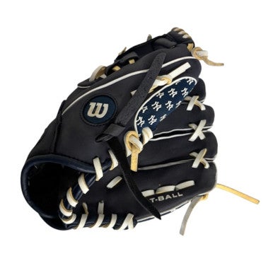 Used Wilson T-BALL NYY BB/SB Glove T-ball Navy Blue 10" 11406-S000106982