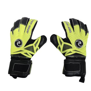 Used GOALIE GLOVES Soccer Goalie Gloves Optic Yellow 10 11406-S000106212