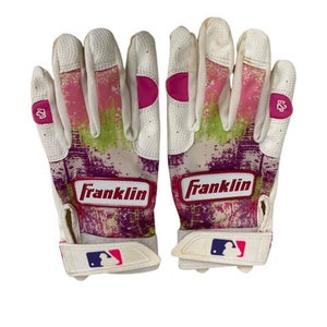 Used Franklin BB/SB Batting Gloves White MD 11406-S000106256